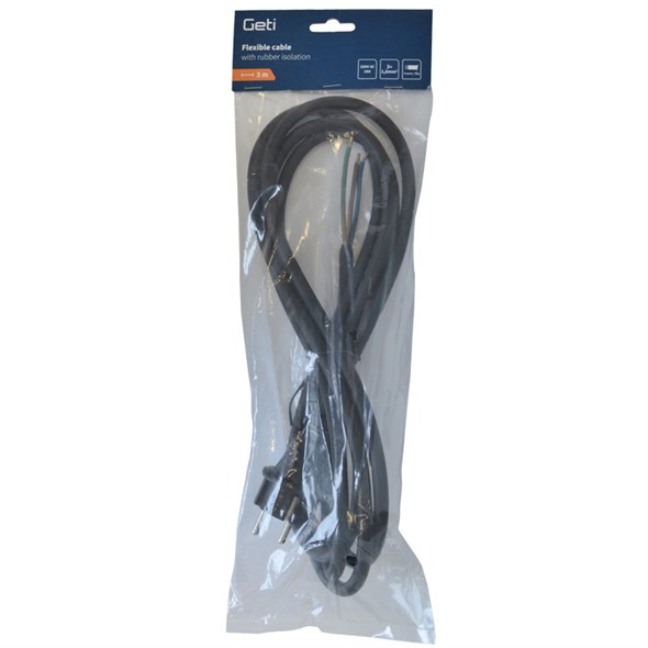 Power cord rubber 3x1,5mm2 3m black Geti | Geti